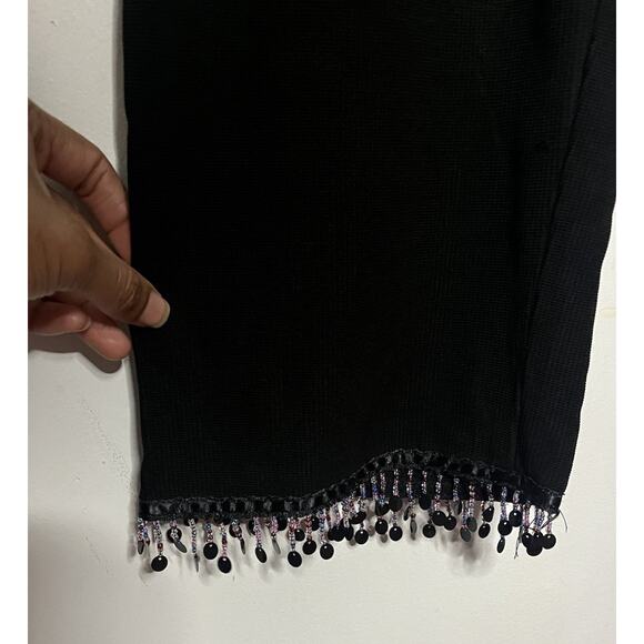 Vintage Beaded Fringe Super Stretch Cropped Pants Women’s Size XL - 31” Waist - Picture 5 of 6
